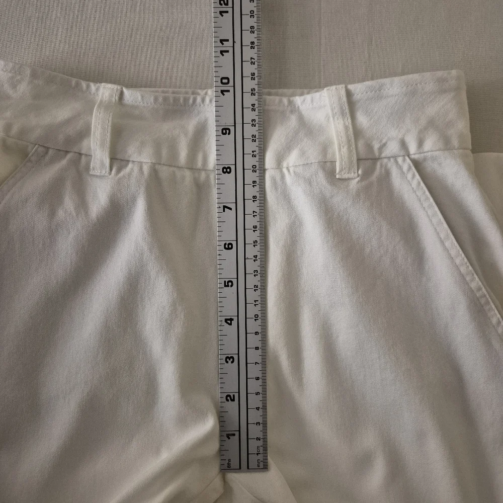 Boston Proper Sz 2 White Pull On Crop Pants Classic Preppy Resort‎ Old Money